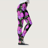 Roze en Paarse Rozen Leggings (Rechts)