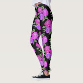 Roze en Paarse Rozen Leggings (Links)