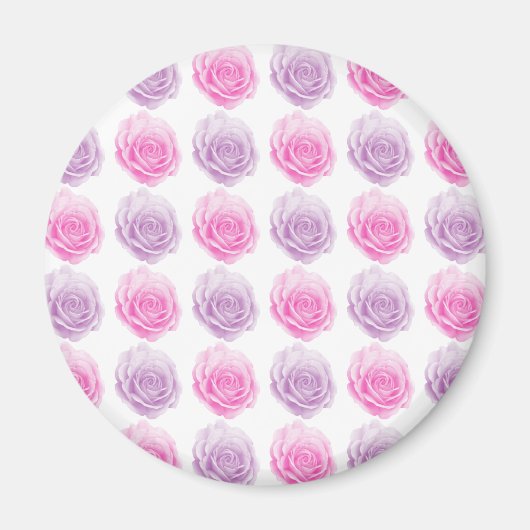 Roze en paarse rozen magneet (Voorkant)