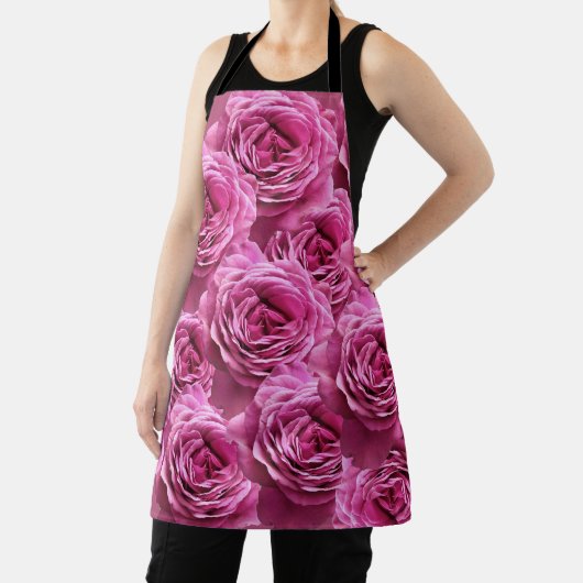 Roze en paarse rozen schort (Insitu)