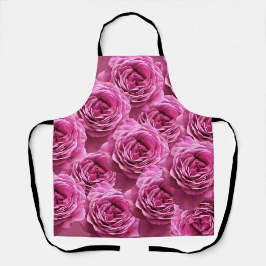 Roze en paarse rozen schort (Voorkant)