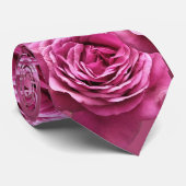 Roze en paarse rozen stropdas (Opgerold)