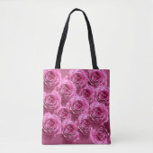 Roze en paarse rozen tote bag (Voorkant)