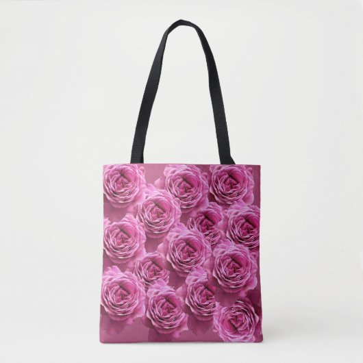 Roze en paarse rozen tote bag (Voorkant)