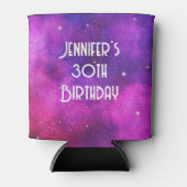 Roze en Paarse ruimte en sterren Faux Galaxy Birth Blikjeskoeler (Voorkant)