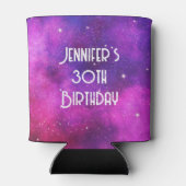 Roze en Paarse ruimte en sterren Faux Galaxy Birth Blikjeskoeler (Achterkant)