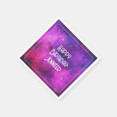 Roze en Paarse ruimte en sterren Faux Galaxy Birth Servet (Hoek)