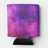 Roze en Paarse ruimte en sterren Faux Galaxy Blikjeskoeler (Achterkant)