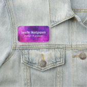 Roze en Paarse ruimte en sterren Faux Galaxy Naamplaatje (In situ)