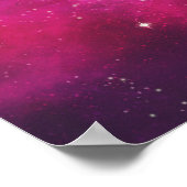 Roze en Paarse ruimte en sterren Faux Galaxy Poster (Hoek)