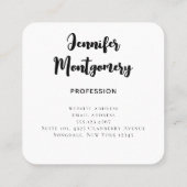 Roze en Paarse ruimte en sterren Faux Galaxy Squar Vierkante Visitekaartje (Achterkant)