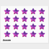 Roze en Paarse ruimte en sterren Faux Galaxy Ster Sticker (Vel)