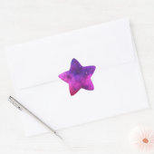 Roze en Paarse ruimte en sterren Faux Galaxy Ster Sticker (Envelop)