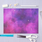 Roze en Paarse ruimte en sterren Faux Galaxy Tissuepapier (Craft)