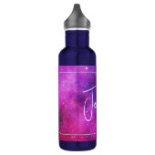 Roze en Paarse ruimte en sterren Faux Galaxy Waterfles (Links)