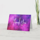 Roze en Paarse ruimte & sterren faux Galaxy Hartel Kaart (Voorkant)