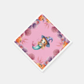 Roze en paarse schelpen servet (Hoek)