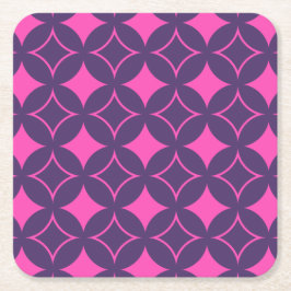 Roze en paarse schilfers kartonnen onderzetters