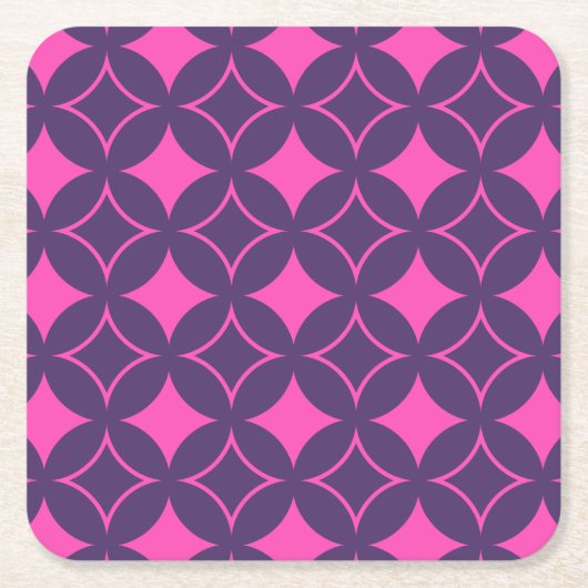 Roze en paarse schilfers kartonnen onderzetters (Voorkant)