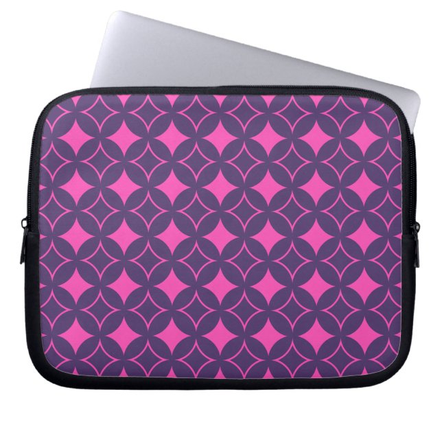 Roze en paarse schilfers laptop sleeve (Voorkant)