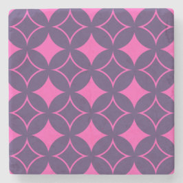 Roze en paarse schilfers stenen onderzetter