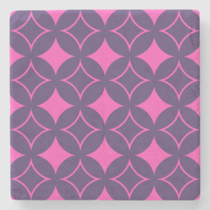 Roze en paarse schilfers stenen onderzetter