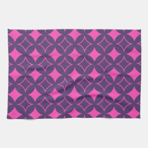 Roze en paarse schilfers theedoek