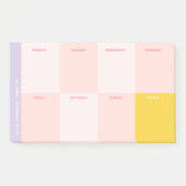 Roze en Paarse School Weekly Planner Post-it® Notes (Voorkant)