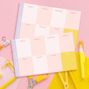 Roze en Paarse School Weekly Planner Post-it® Notes