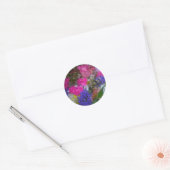 roze en paarse schoonheid ronde sticker (Envelop)