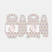 Roze en Paarse sierlijke bloemen verjaardag Bedankdoosjes (Uitgevouwen)