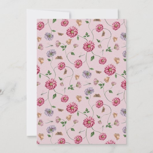 Roze en Paarse sinaasappel Kaart (Achterkant)