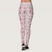 Roze en Paarse sinaasappel Leggings (Achterkant)