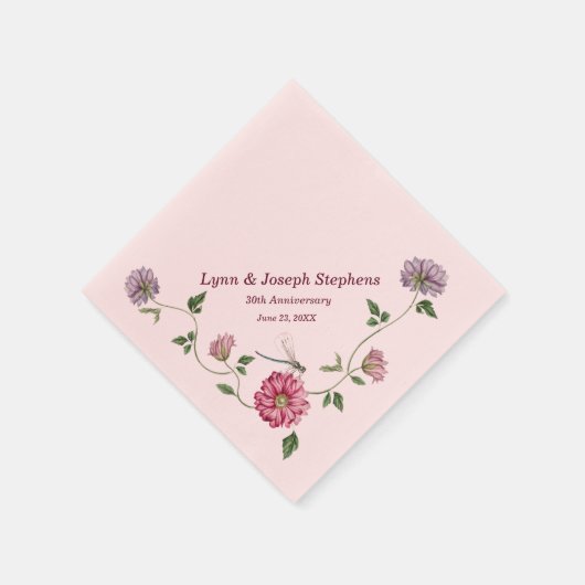 Roze en Paarse sinaasappel Servet (Hoek)