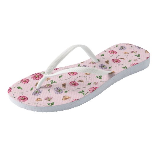 Roze en Paarse sinaasappel Teenslippers (Schuin)