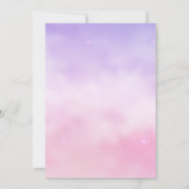 Roze en Paarse Sleepover Slumber Verjaardagsfeest Kaart (Achterkant)