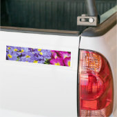 Roze en paarse sleutelbloemen bumpersticker (Op Truck)