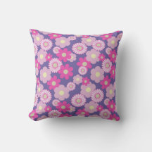 Roze en Paarse Small Floral Sofa-kussen