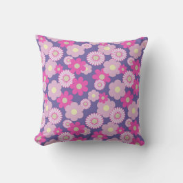 Roze en Paarse Small Floral Sofa-kussen Kussen