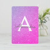 Roze en Paarse Sparkle Glitter Hen's Party Kaart (Staand voorkant)