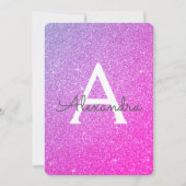 Roze en Paarse Sparkle Glitter Hen's Party Kaart (Voorkant)