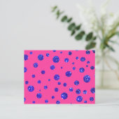 Roze en Paarse Sparkle Polka Dots Fun Briefkaart (Staand voorkant)