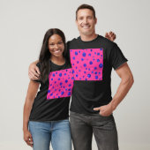 Roze en Paarse Sparkle Polka Dots Fun T-shirt (Unisex)