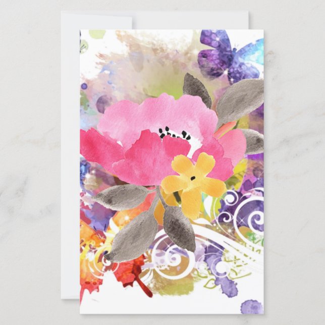 Roze en paarse splash on (Voorkant)