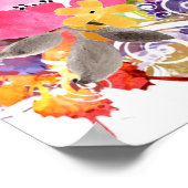 Roze en paarse splash on poster (Hoek)