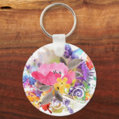 Roze en paarse splash on sleutelhanger (Voorkant)