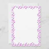 Roze en Paarse Sprinkle Wavy Border Blank Custom Kaart (Voorkant)