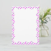 Roze en Paarse Sprinkle Wavy Border Blank Custom Kaart (Staand voorkant)