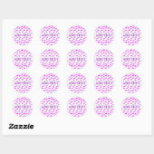 Roze en Paarse Sprinkles Patroon Custom Ronde Sticker (Vel)