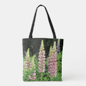 Roze en Paarse standaard Mn Lupine Tote Bag (Achterkant)